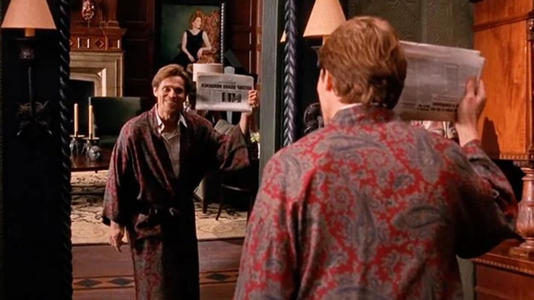 Norman looking in the mirror