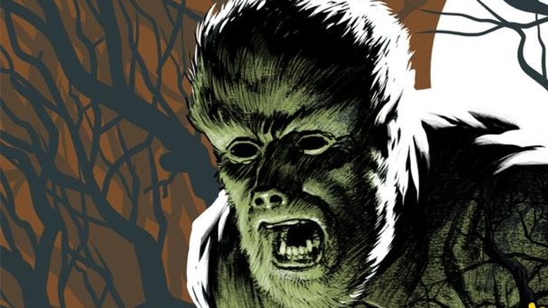 Wolf Man poster featuring a full moon
