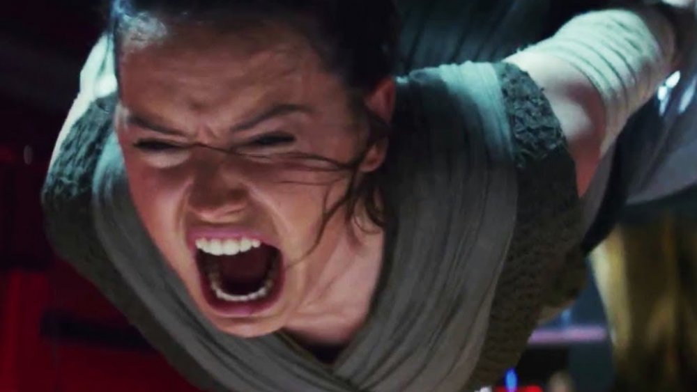 Daisy Ridley screaming Rey Star Wars. 