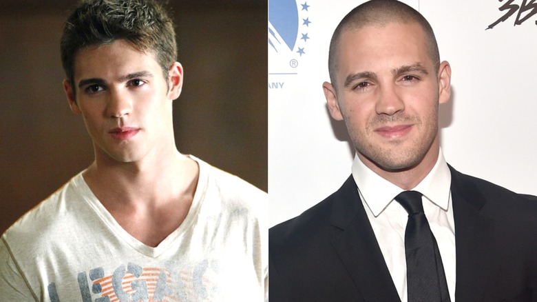 Jeremy frowning in "The Vampire Diaries" and Steven R. McQueen smiling at the Thirst Project 10th Annual Thirst Gala in California in 2019.