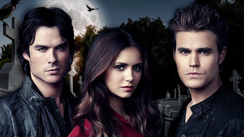 Elena with Damon and Stefan