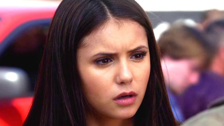 Elena looking surprised in The Vampire Diaries