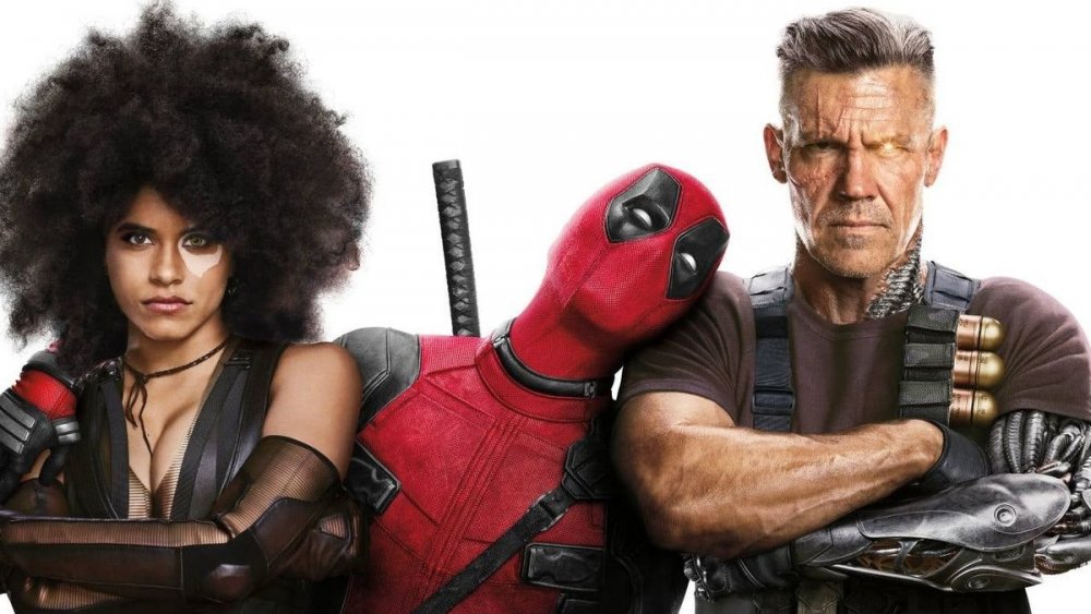 Zazie Beetz as Domino, Ryan Reynolds as Deadpool, and Josh Brolin as Cable