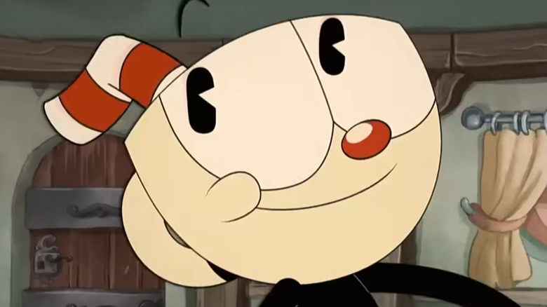 Cuphead smiling