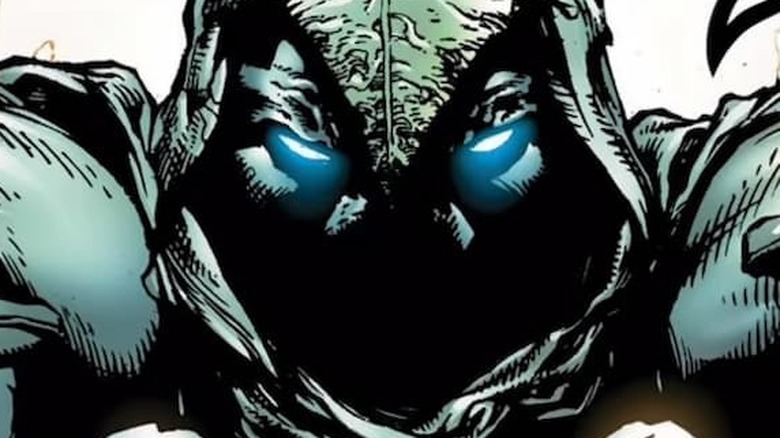 Moon Knight behind mask