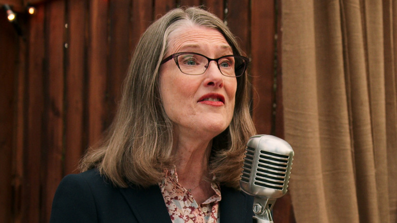 Hope speaking at an event
