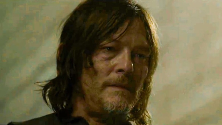 Norman Reedus upset in The Walking Dead