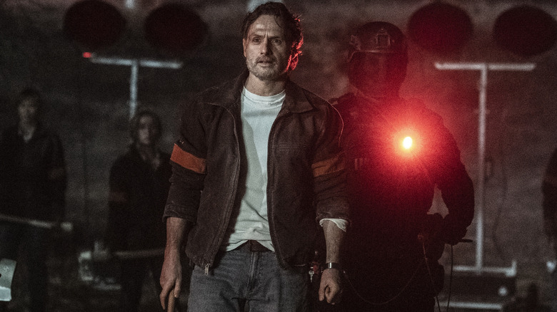 Rick Grimes standing at night