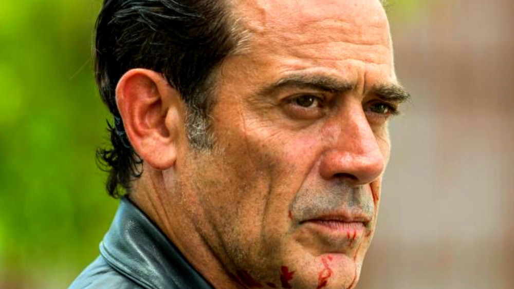 Negan with blood on his chin