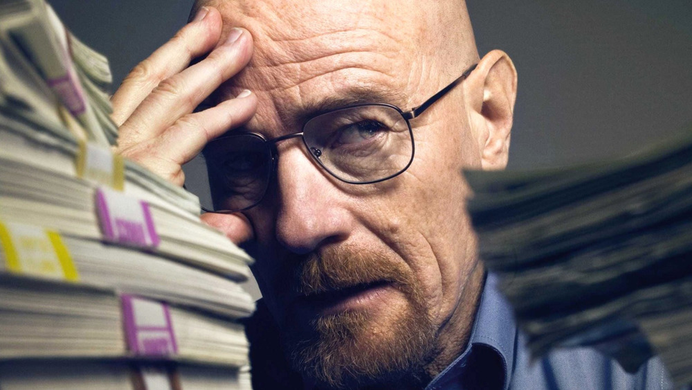 Walter White with his money 