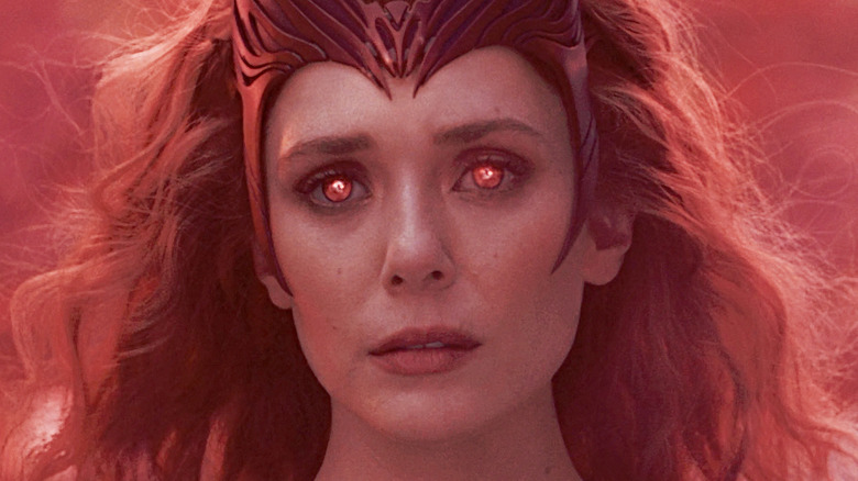 WandaVision Scarlet Witch glowing red eyes