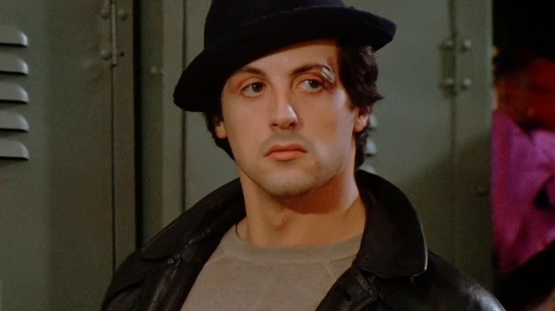 Rocky Balboa wearing a hat