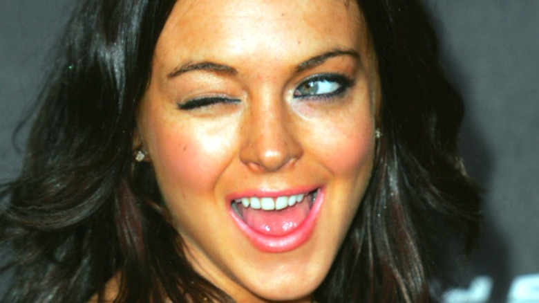 Lindsay Lohan silly expression