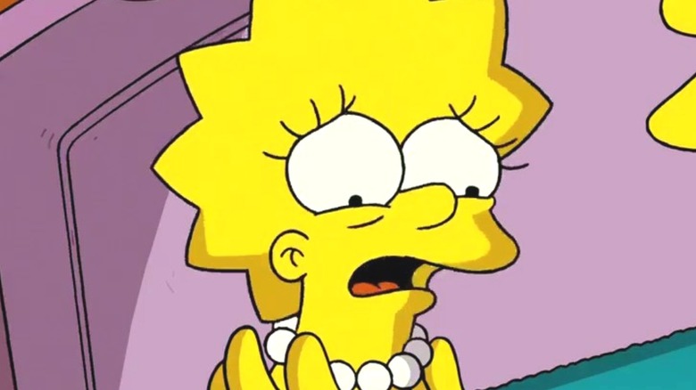 Lisa Simpson looking Horrified