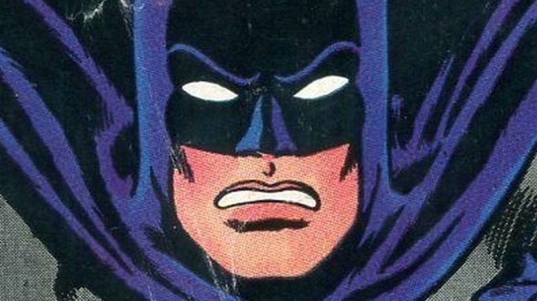 Batman grimacing