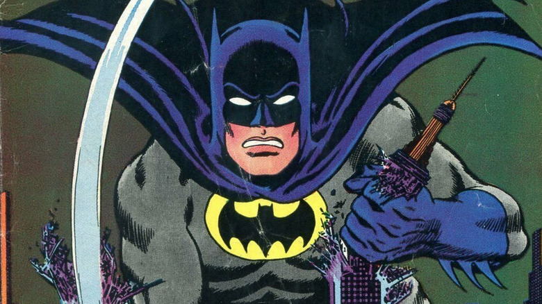 Batman grimacing