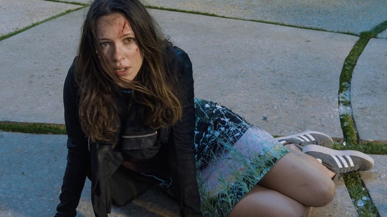 Maya Hansen looking distressed