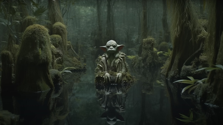 Yoda meditating 