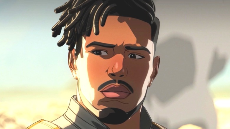 Killmonger frowning