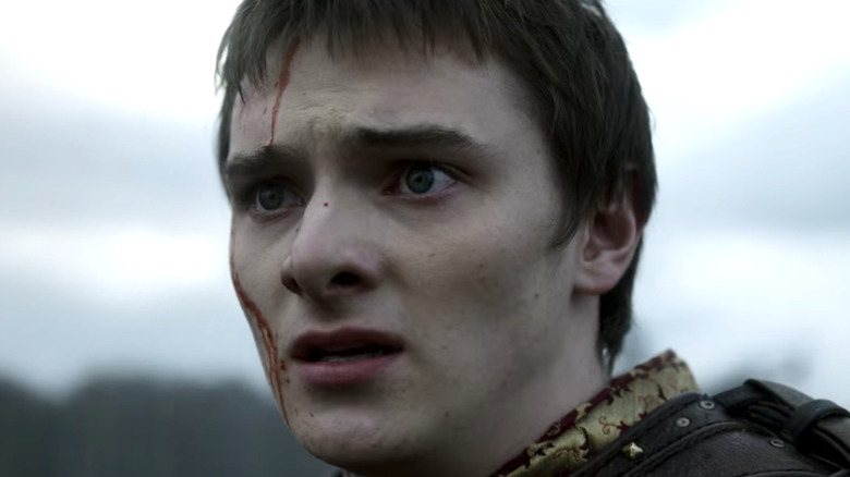 King Edmund scared with bloody face