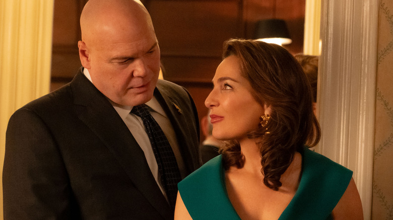 Wilson and Vanessa Fisk looking at each other on Daredevil: Born Again