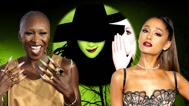 Cynthia Erivo Ariana Grande Wicked logo