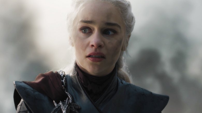 Emilia Clarke as Daenerys Targaryen on Game of Thrones season 8 episode 5 "The Bells"