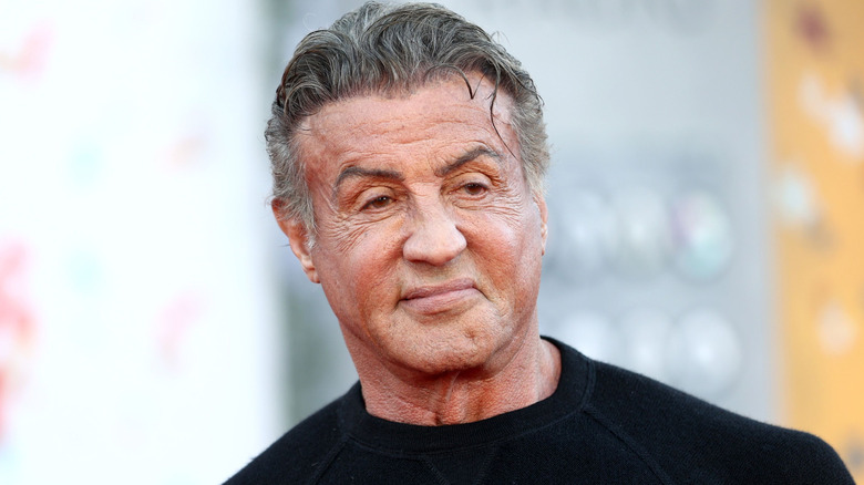 Sylvester Stallone slight smile
