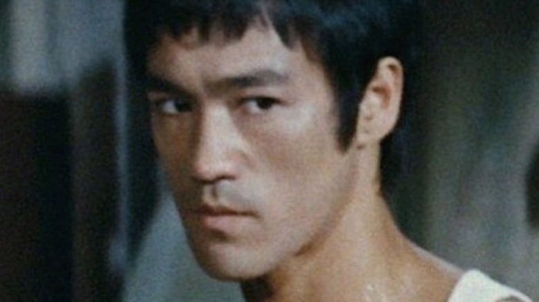 Bruce Lee looks intense