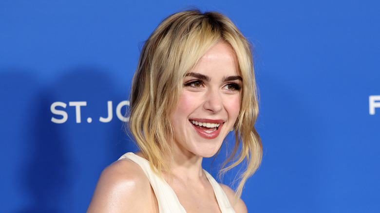 Kiernan Shipka smiling at event