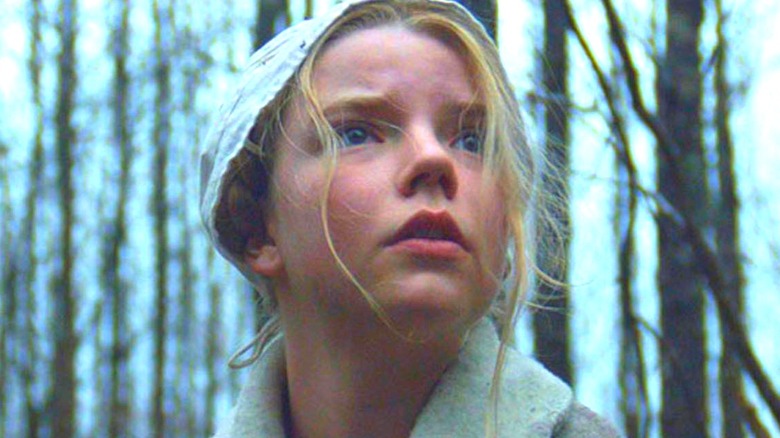 Thomasin looking concerned in "The Witch" (2015)