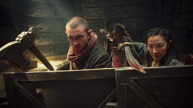 Laurence O'Fuarain as Fjall, Sophia Brown as Éile, Michelle Yeoh as Scian