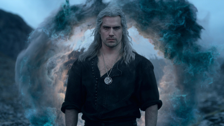 Geralt in front of portal