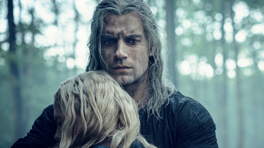 Henry Cavill's Geralt comforts Ciri in The Witcher