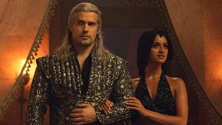 Yennefer and Geralt at a ball 