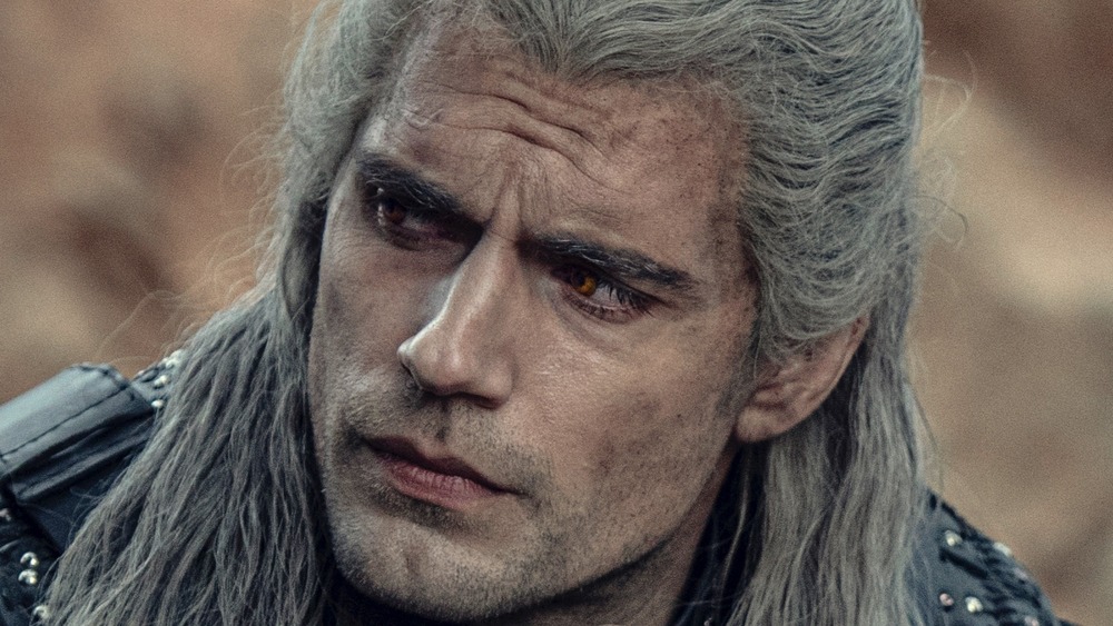 Geralt of Rivia looking to the left 