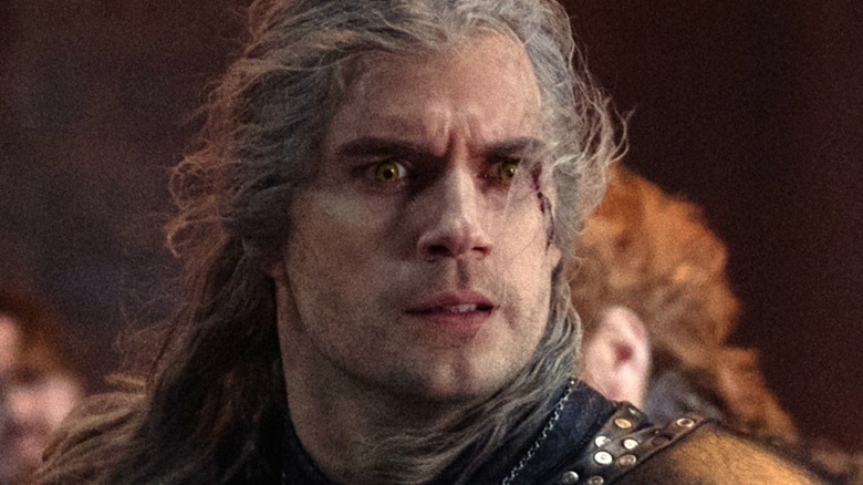 Geralt looking stunned in The Witcher