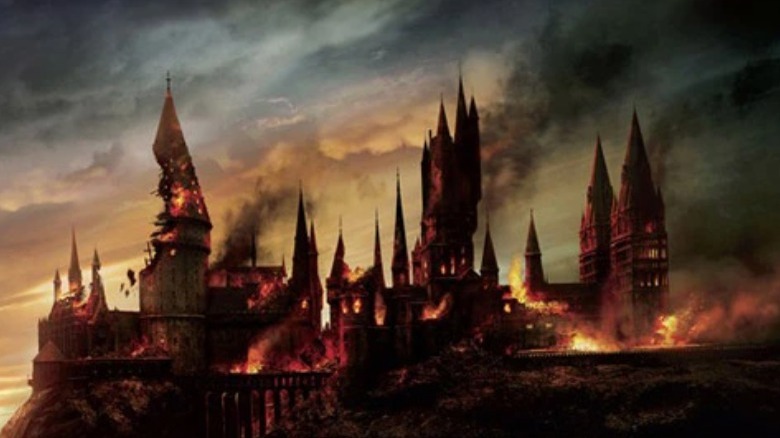 Hogwarts on fire