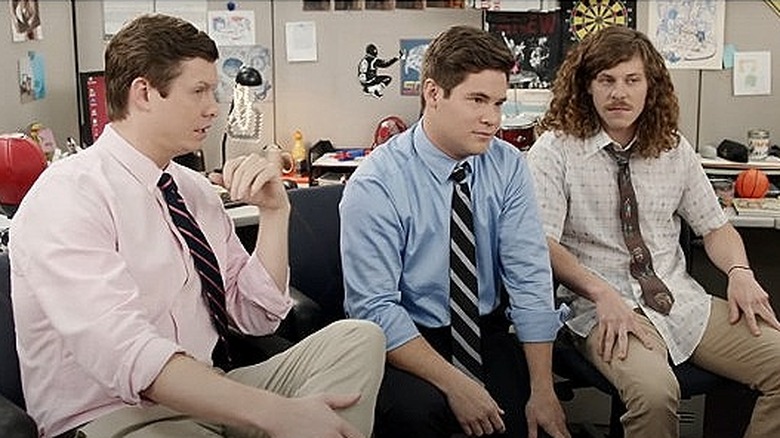 Anders Holmvik,  Adam DeMap and Blake Henderson in a cubical