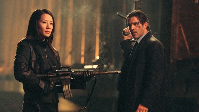 Lucy Liu and Antonio Banderas in Ballistic