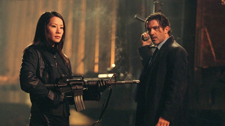Lucy Liu and Antonio Banderas in Ballistic