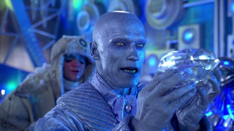 Mr. Freeze holding a big diamond in his lair in Batman & Robin (1997)