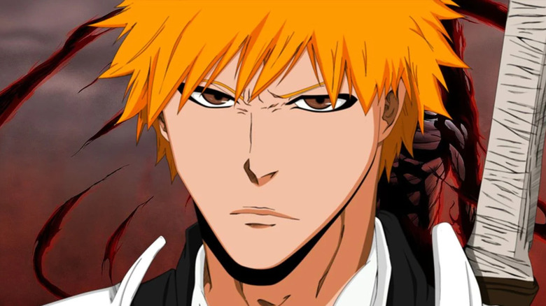 Ichigo from Bleach frowning