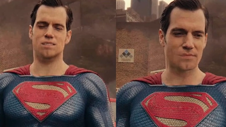 Superman with a fake mustache