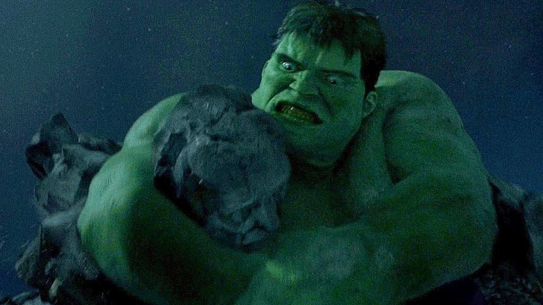 Hulk grapples his father underwater