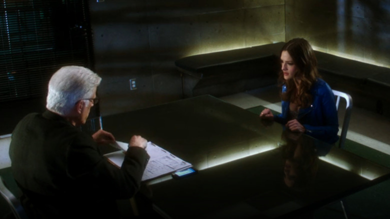 D.B. Russell questions Silvana in the CSI episode Exile