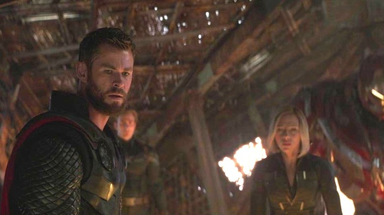 Thor decapitates Thanos