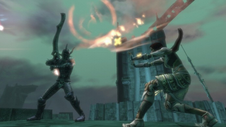 dueling warriors with magic
