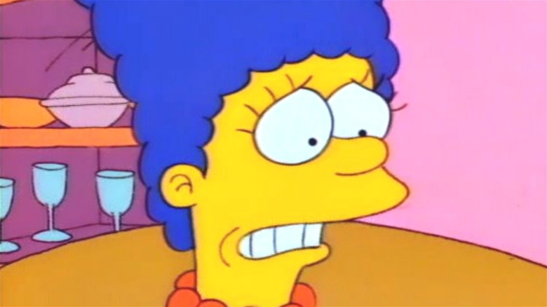 Marge Simpson worrying