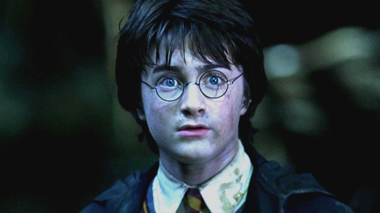 Harry Potter looking concerned
